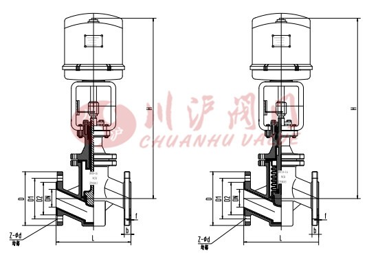 電動襯氟調(diào)節(jié)閥 結(jié)構(gòu)圖